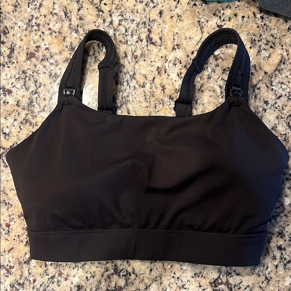 Love and fit nursing and pumping sports bra black size small